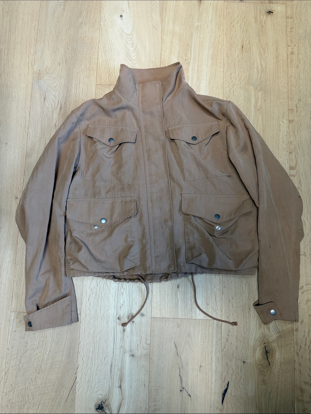 RAG & BONE Trail Cropped Jacket - Dark Khaki | Women's M - Picture 2 of 4
